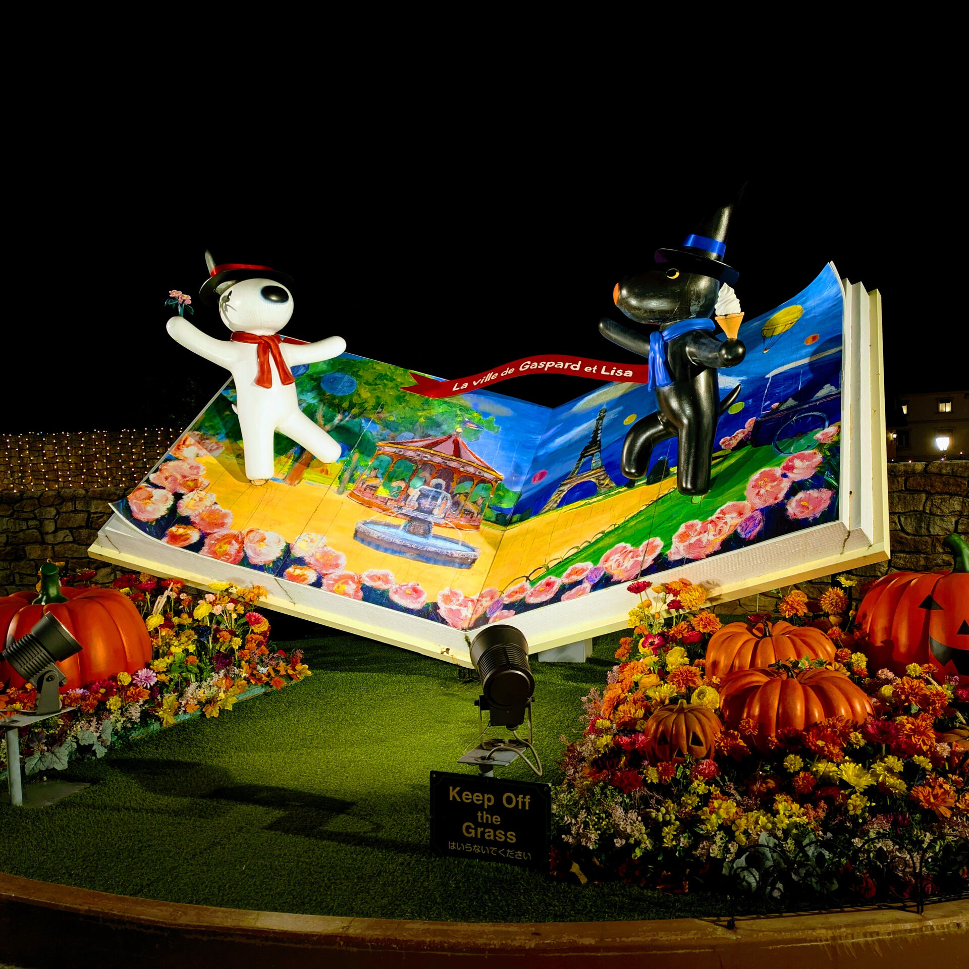 河口湖にある「富士急ハイランド」で夜の遊園地 🎡🌙
